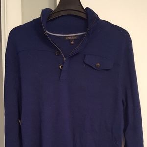 Banana Republic Blue Merino Wool Mens Sweater